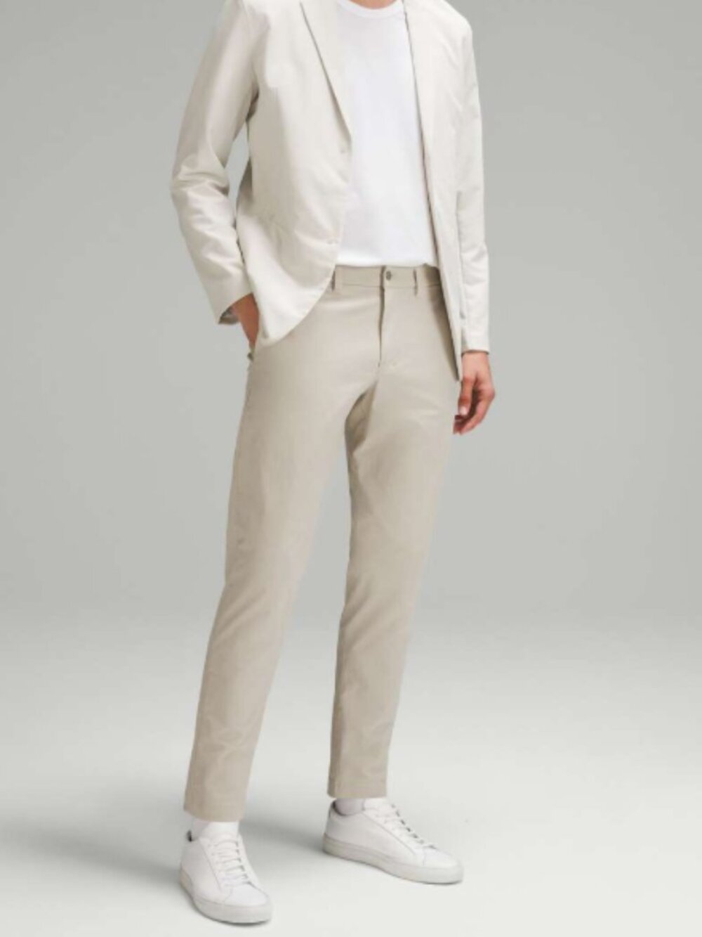 LULULEMON Men's ABC Slim-Fit Trouser Stretch Cotton VersaTwill MOJAVE TAN - S 34